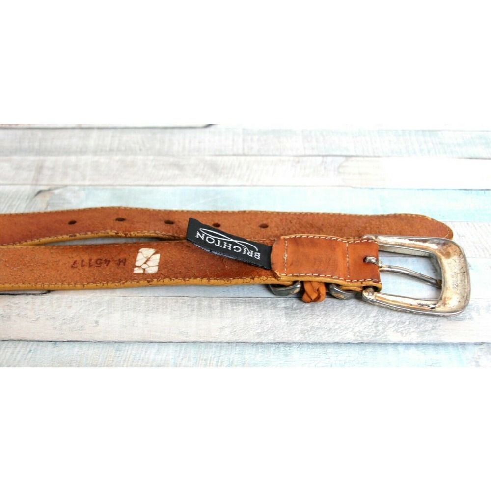 Brighton TAN BROWN GENUINE LEATHER 1 1/8"Wd CASUAL DRESS WOMEN'S BELT S/M (59A - Picture 10 of 10